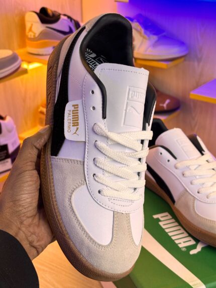 Puma Palermo Leather White Vapor Gray Gum