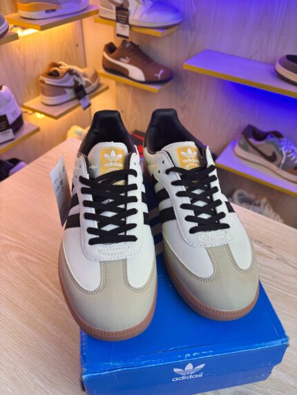 Adidas Samba OG Shoes | Cream White/Black/Sand Strata